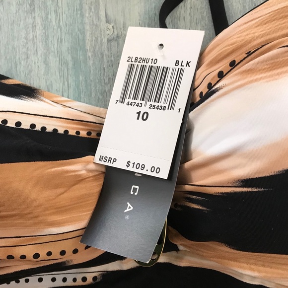 LaBlanca Black Tan Animal Print Swimsuit NWT - Picture 7 of 7